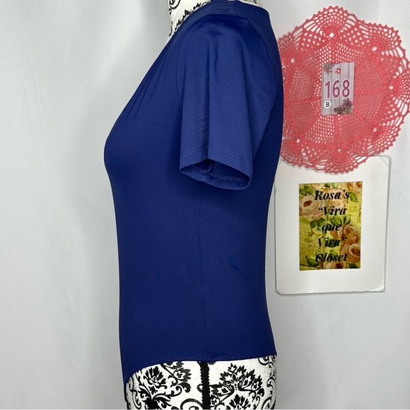 NWT House of Harlow 1960 Deep V-Neck Thong Bodysuit Size Large, Navy - Picture 3 of 15